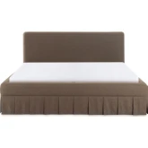 Maren King Bed in Brown Fabric